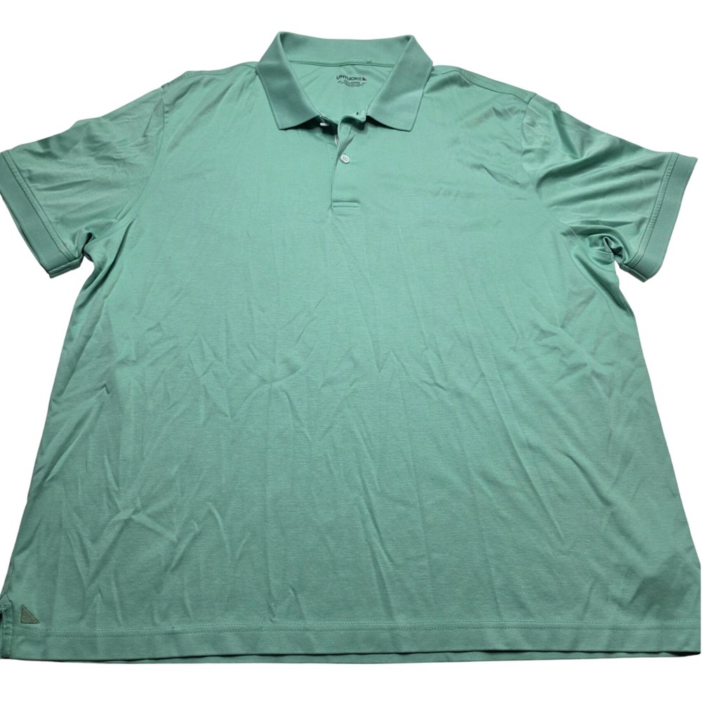 UNTUCKit Mens Damaschino Polo Shirt Green Cotton Regular Fit 35510 XXL